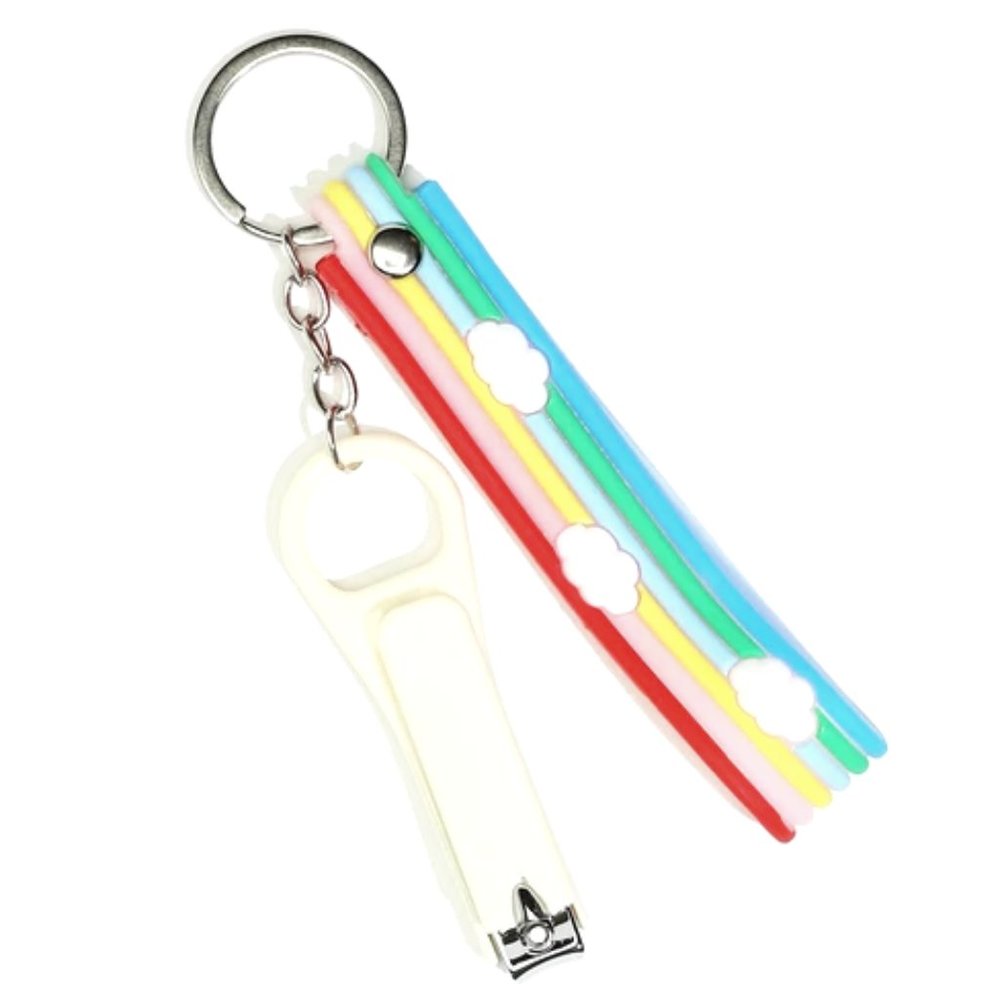 NWT Rainbow Wristband Nail Clippers Keychain
